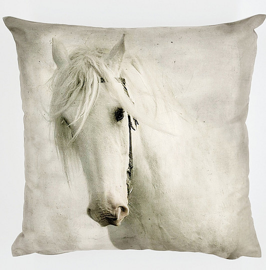 Funda de cojín decorativa CABALLO BLANCO