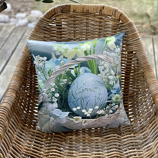 Revestimiento decorativo de Pascua HUEVO AZUL
