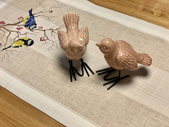 Mantel y bufanda bordados SÝKORKY