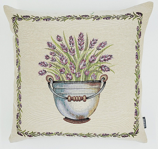 Funda de cojín tapiz LAVANDA EN UN CUBO