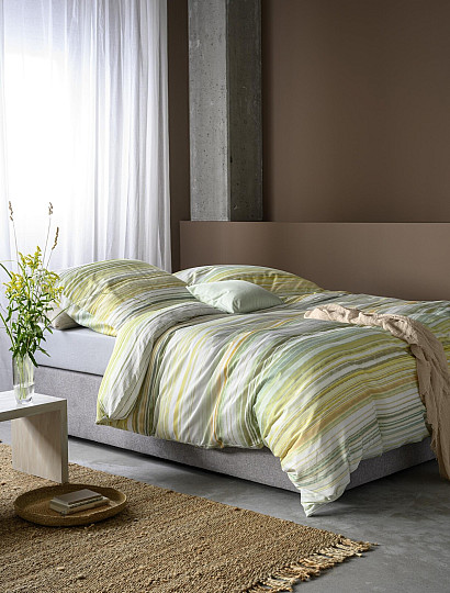 IRISETTE satén de algodón de lujo MAGIC 30 rayas verde