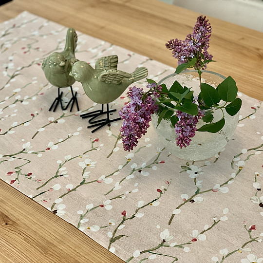 Mantel y chal NOA Twigs pequeño rosa