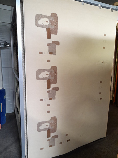 Alfombra de lana beige claro