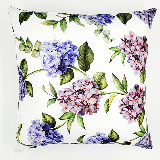 Funda de cojín decorativa AZUL HORTENSIA