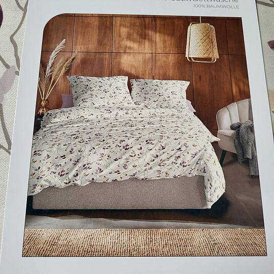 IRISETTE satén de algodón de lujo WAVE 8565-60 BRANCHES crema