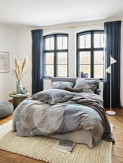 Ropa de cama de franela de lujo IRISETTE ZOBEL 8553-11 RUEDA GRIS