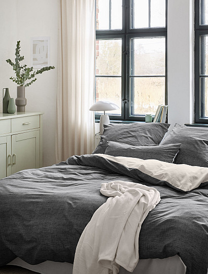 IRISETTE satén de algodón de lujo WAVE 8557-11 antracita