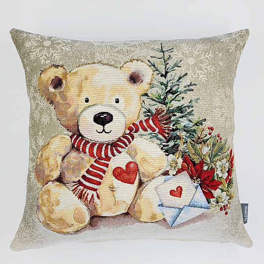 Funda de tapiz navideña OSO DE PELUCHE CON CARTA