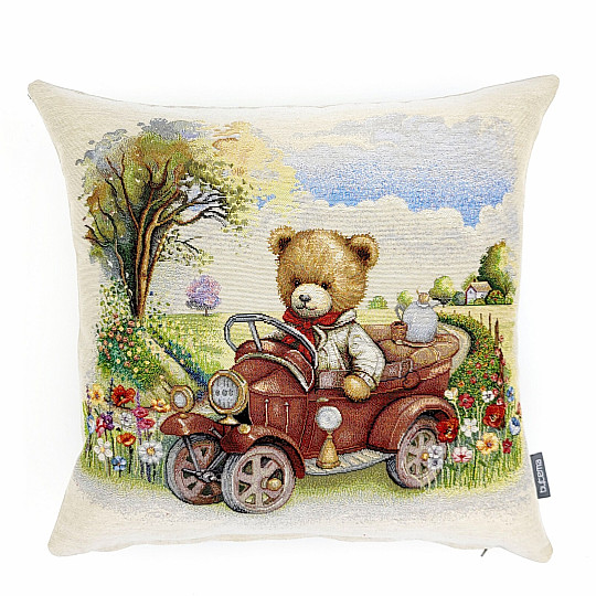 Funda de almohada tapiz PELUCHE EN EL COCHE
