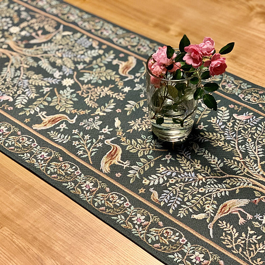 Mantel tapiz y bufanda WILLIAM MORRIS verde