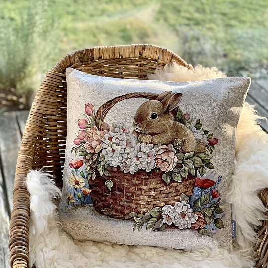 Funda tapiz Pascua DESNUDO EN UNA CESTA