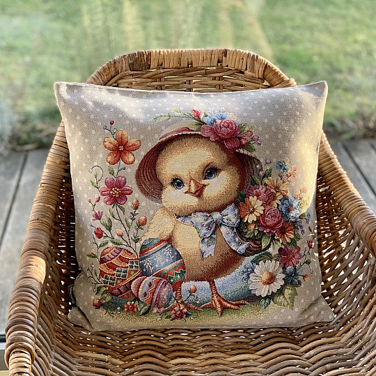 Funda tapiz de Pascua POLLO CON LAZO