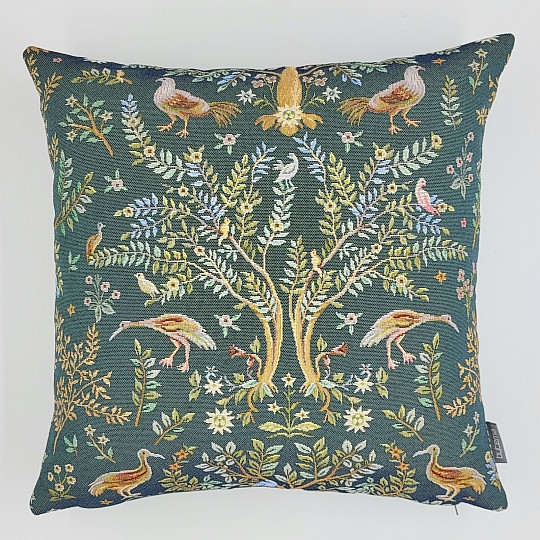 Funda de cojín tapiz WILLIAM MORRIS verde - all over