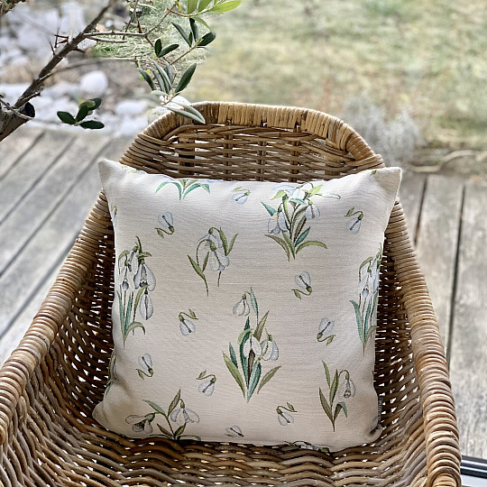 Funda de almohada tapiz CAMPANILLA DE NIEVE