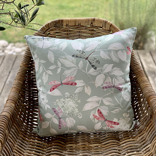 Funda de almohada decorativa ROSETO DRAGONFLY mentol