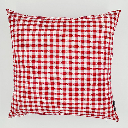 Funda de almohada decorativa SOFI HEART roja