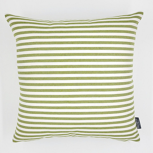 Funda de almohada decorativa LEO VERDE raya verde