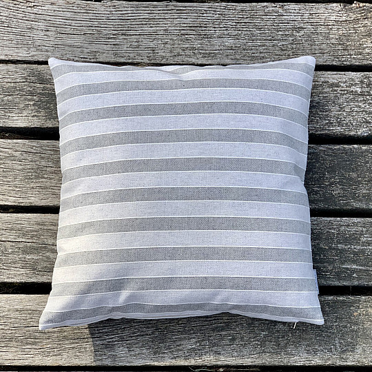 Funda de almohada decorativa TREBOL RAYAS GRIS
