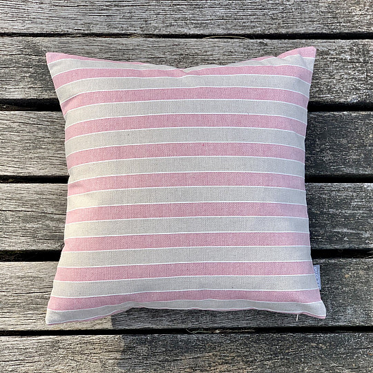 Funda de almohada decorativa TREBOL RAYAS ROSAS