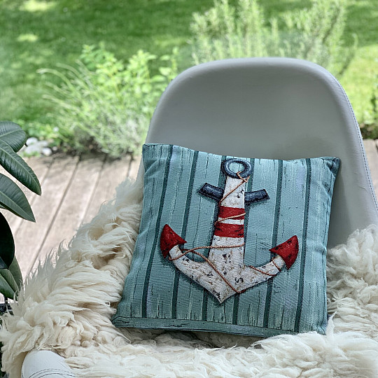 Funda de almohada tapiz ANCLA
