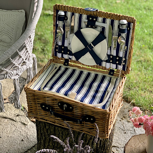 Cesta de picnic GARDEN marrón para 2 personas