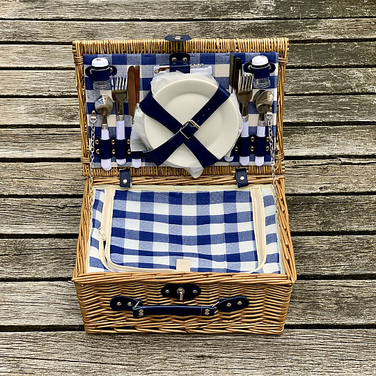 Cesta de picnic GARDEN marrón para 4 personas
