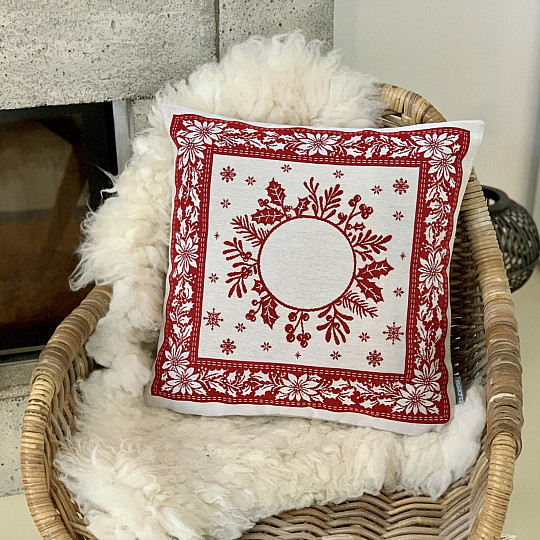 Funda de tapiz navideño FOLK CHRISTMAS 2 rojo