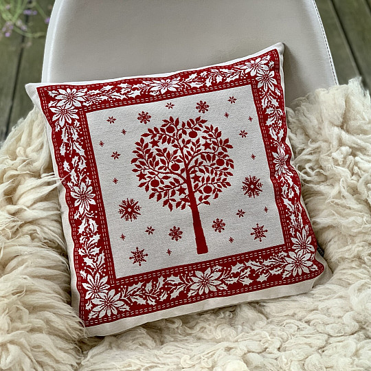 Funda de tapiz navideño FOLK CHRISTMAS 1 rojo