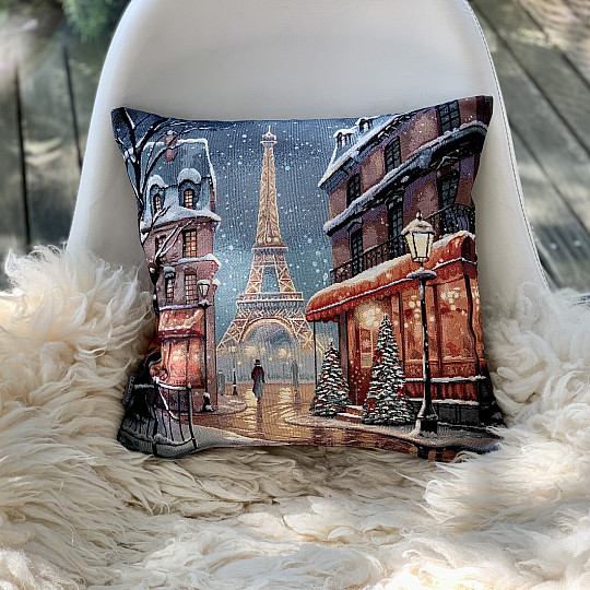 Funda de tapiz navideño INVIERNO PARÍS