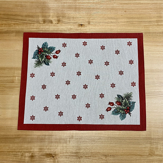 Mantel individual navideño VELA DE NAVIDAD