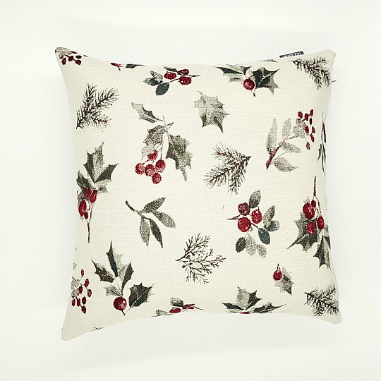 Funda decorativa navideña HOLLY GREY