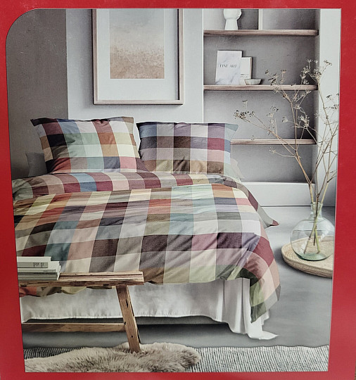 Ropa de cama de franela de lujo IRISETTE ZOBEL 8600-90 MULTI CHECK