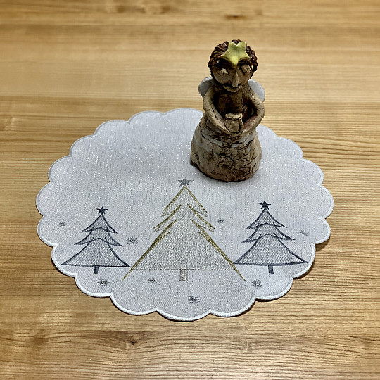 Mantel individual ÁRBOLES GRISES DORADOS