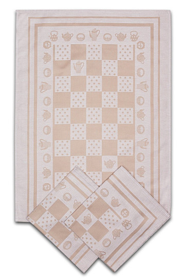 Paños de cocina KEET AND POLKA DOT BEIGE