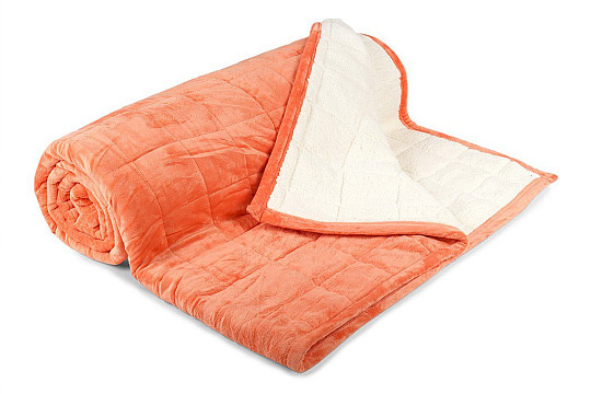 manta microfibra EXTRA SUAVE OVEJA punto salmón