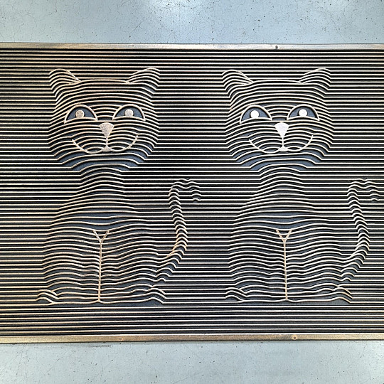 Felpudo de goma DOS GATOS 3D