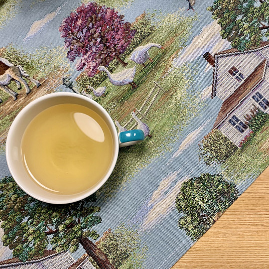 Mantel y bufanda de tapiz VENKOV