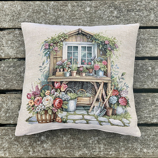 Funda de almohada tapiz CASA JARDÍN