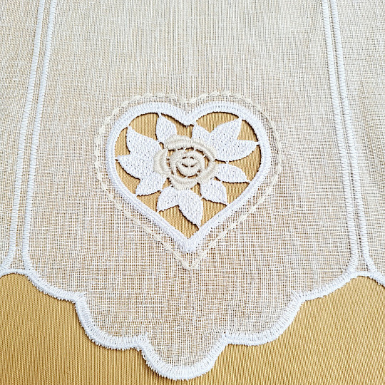 Cortina de vidrieras CORAZÓN BEIGE