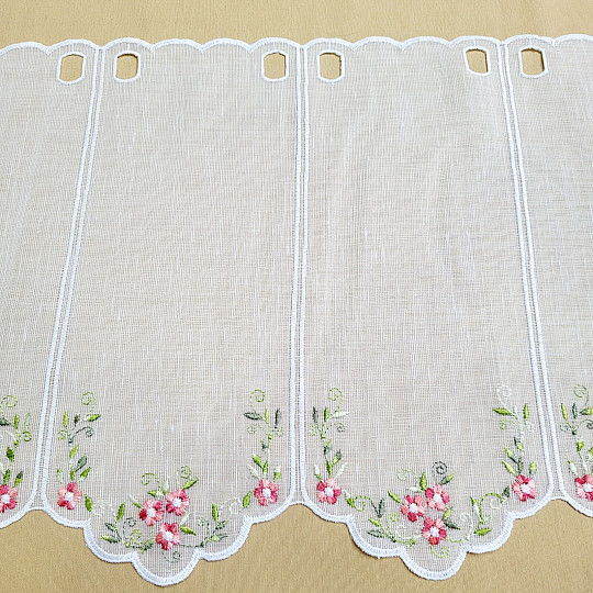 Cortina de vidrieras FLORES ROSAS