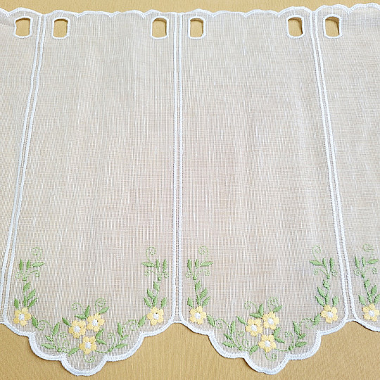 Cortina de vidrieras FLORES AMARILLAS