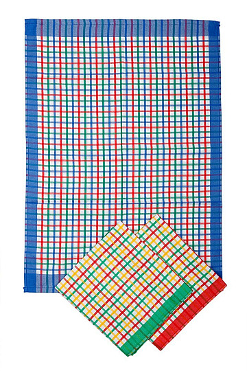 Toallas de algodón CUADROS GRIS CLARO