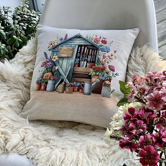 Funda de almohada tapiz GARDEN SHED