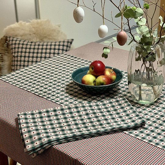 Mantel y pañuelo MAXI CORET verde