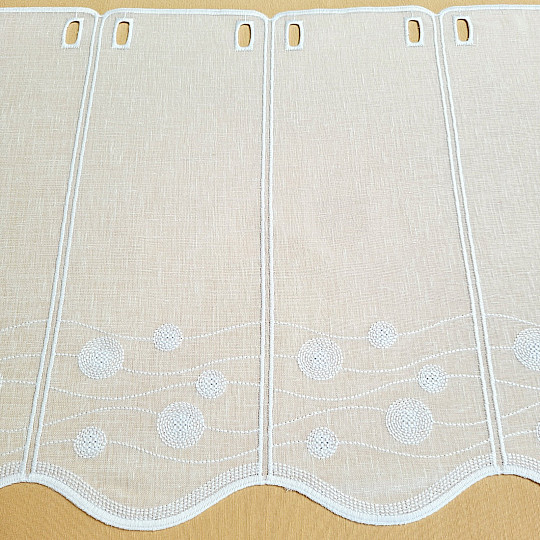 Cortina para vidrieras GERSTER 11857 ruedas blancas