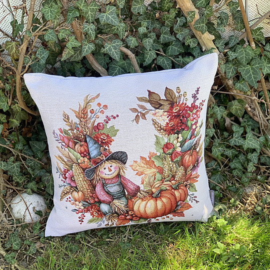 Funda de almohada de tapiz CALABAZA E INSECTO