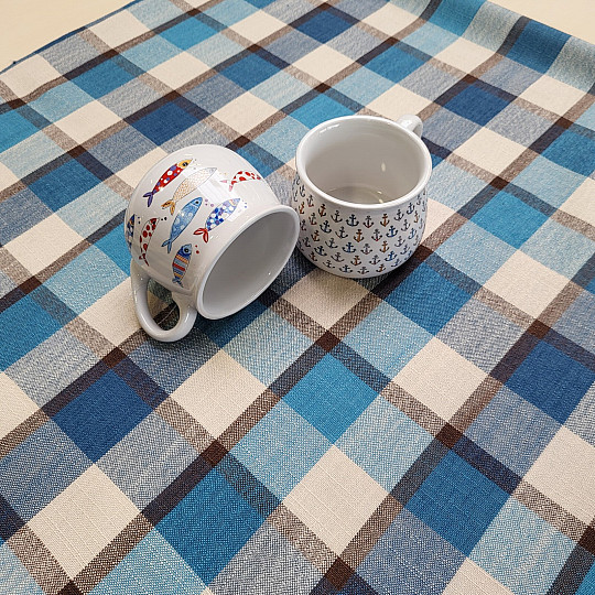 Mantel y bufanda AZUL ATILA