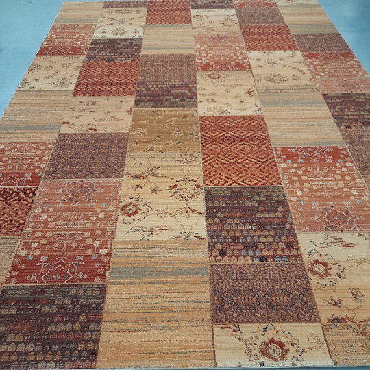 Alfombras de lana de lujo KASHQAI PATCHWORK crema