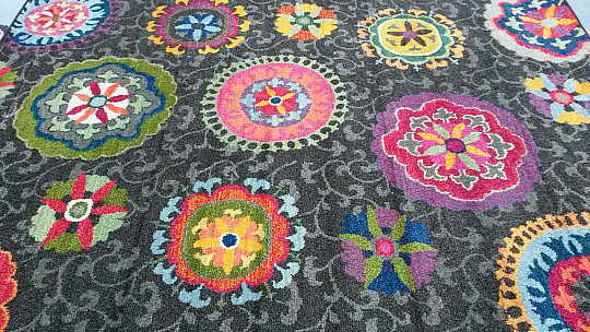 Alfombra pieza MANDALA marrón