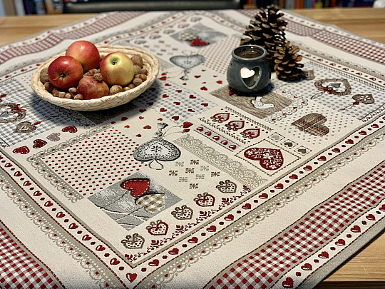 Mantel y pañuelo tapiz CORAZÓN DE LA NATURALEZA